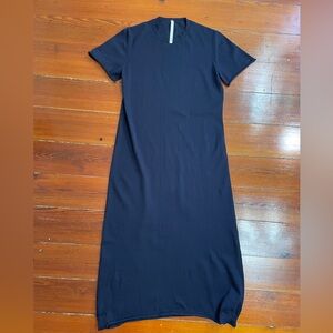 MJ Watson MJW. Navy Luxury Knit Midi Dress 100% Cotton Made in Italy - Sz L 🧡🎀